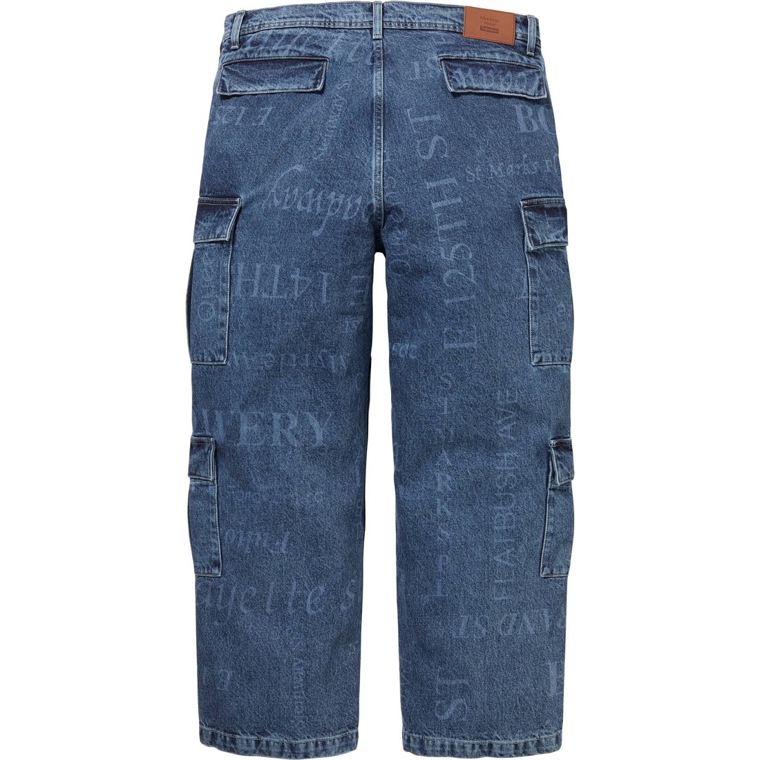 Details on Supreme Martine Rose Denim Cargo Pant Washed Blue from fall winter
                                                    2024 (Price is $288)