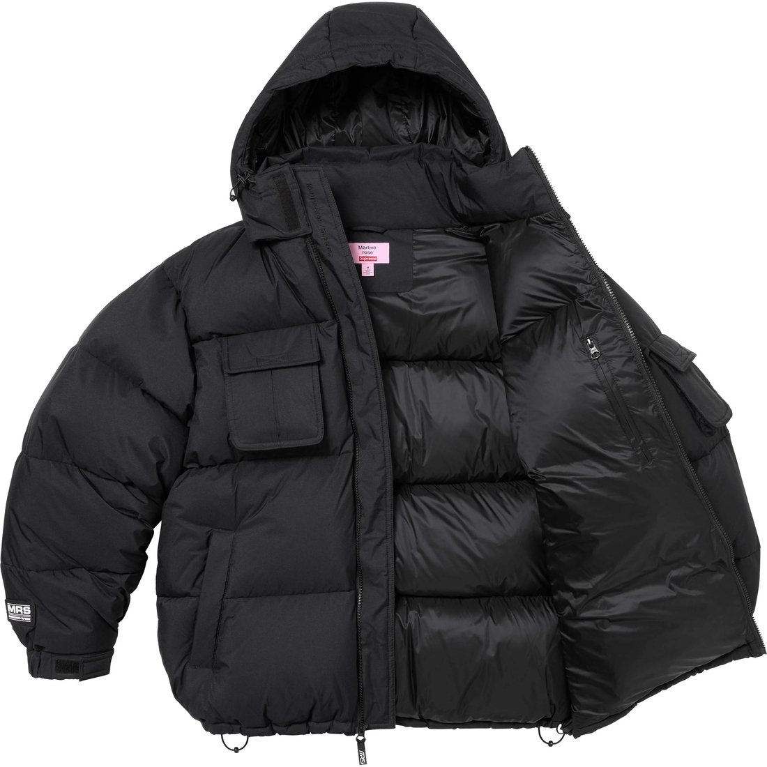 Details on Supreme Martine Rose Down Puffer Jacket Black from fall winter
                                                    2024 (Price is $498)