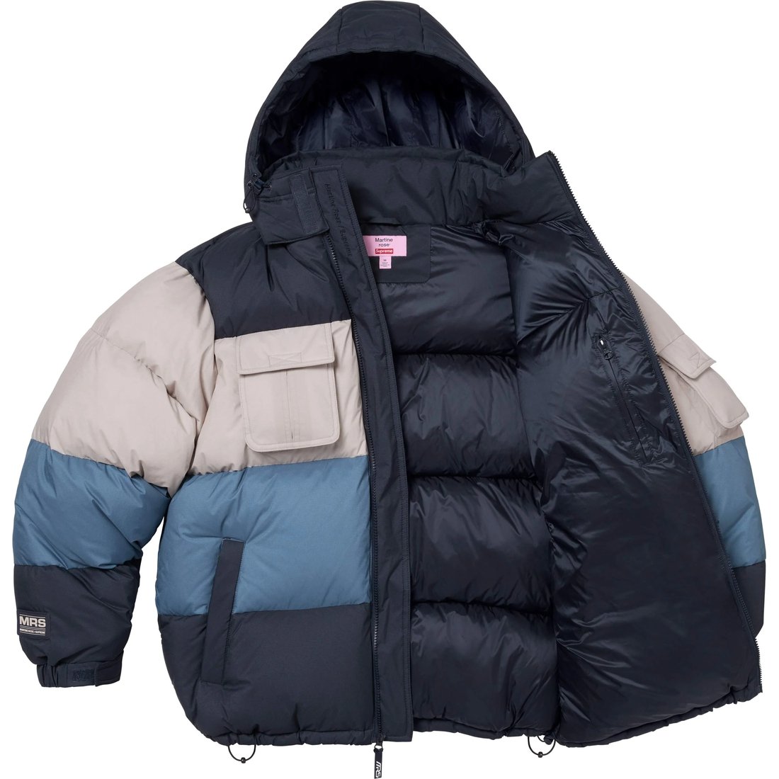 Details on Supreme Martine Rose Down Puffer Jacket Multicolor from fall winter
                                                    2024 (Price is $498)