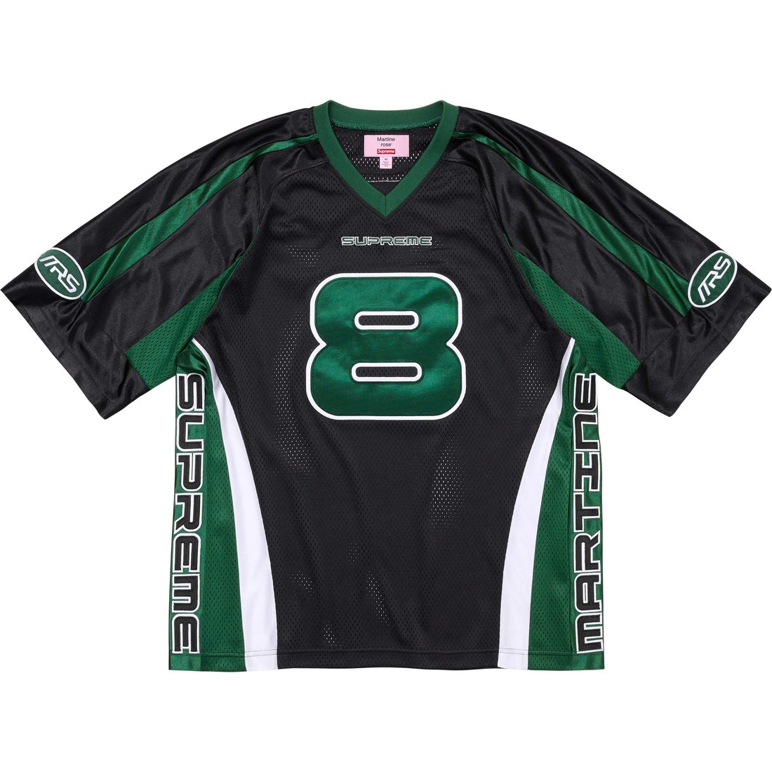 Details on Supreme Martine Rose Football Jersey Black from fall winter
                                                    2024 (Price is $158)