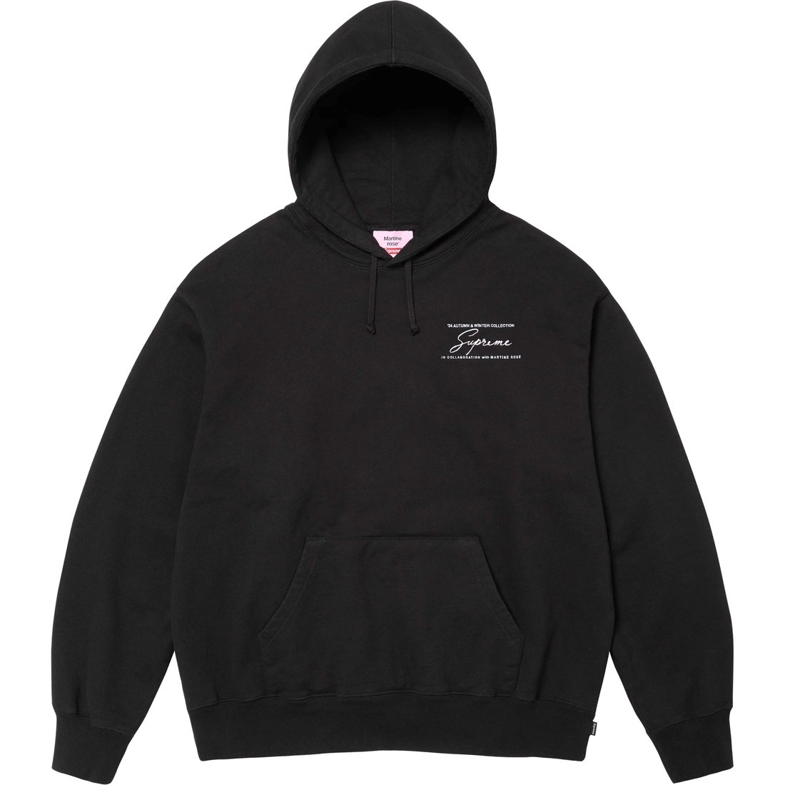 Details on Supreme Martine Rose Hooded Sweatshirt Black from fall winter
                                                    2024 (Price is $198)