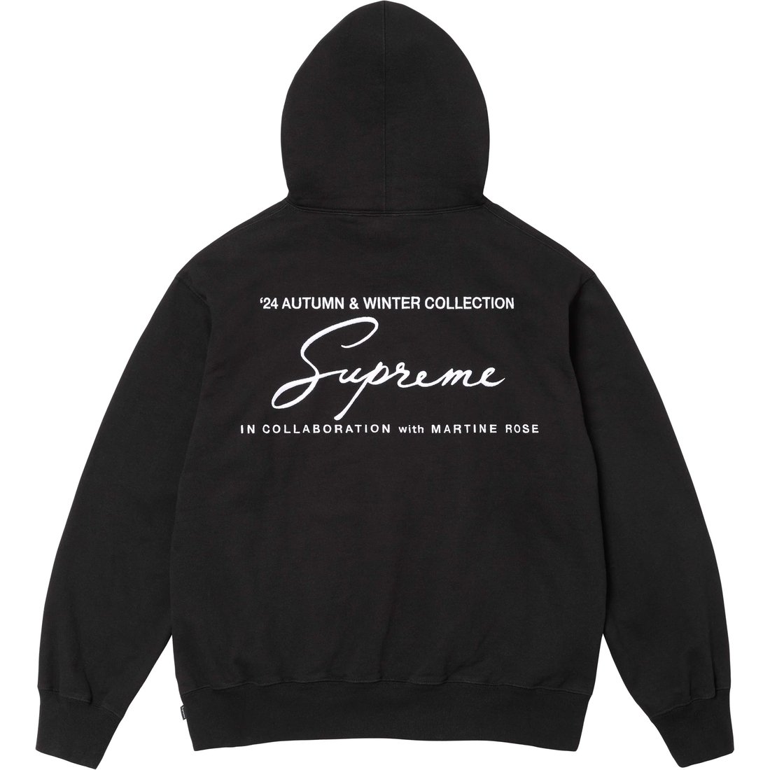 Details on Supreme Martine Rose Hooded Sweatshirt Black from fall winter
                                                    2024 (Price is $198)