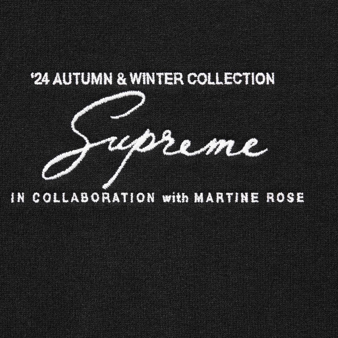 Details on Supreme Martine Rose Hooded Sweatshirt Black from fall winter
                                                    2024 (Price is $198)