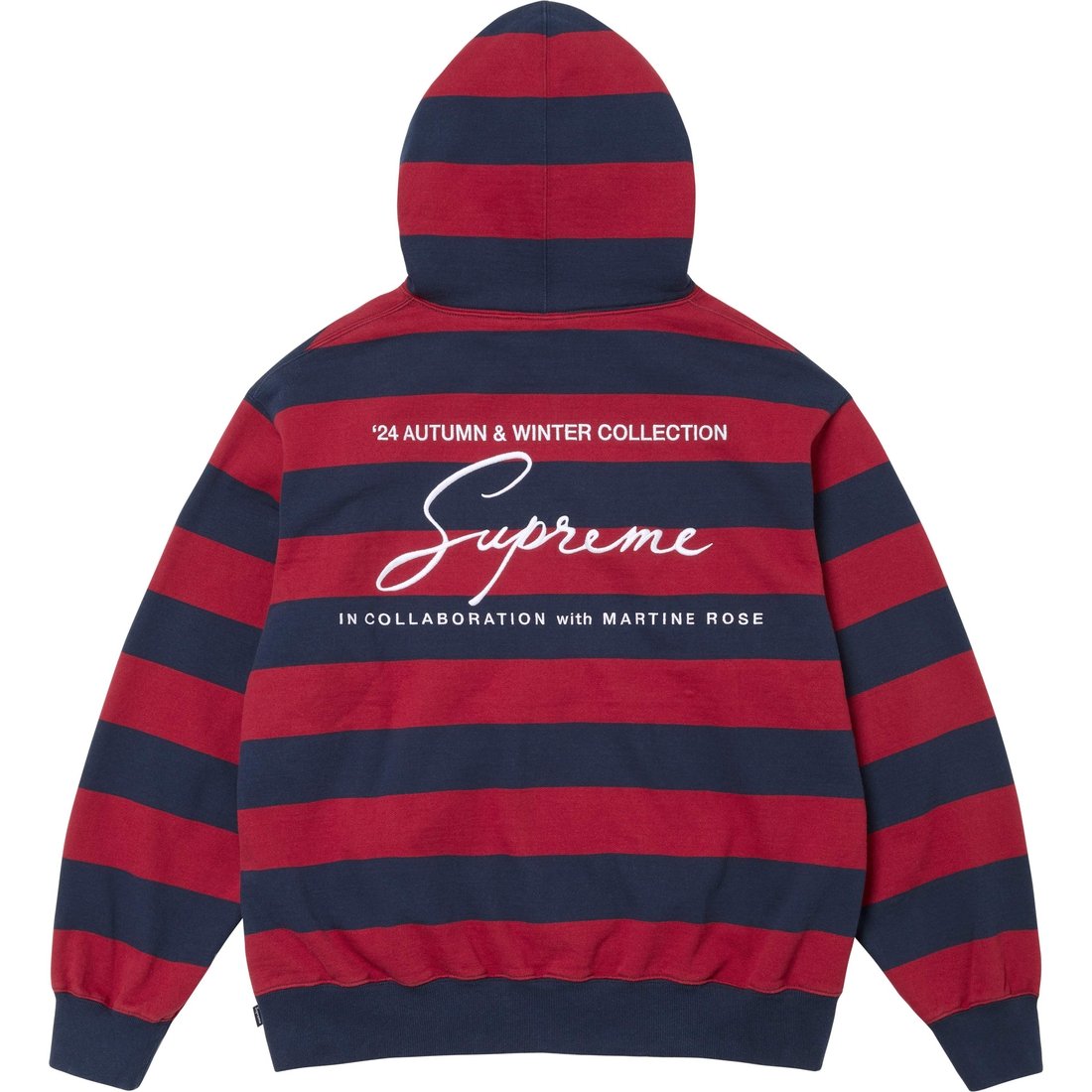 Details on Supreme Martine Rose Hooded Sweatshirt Stripe from fall winter
                                                    2024 (Price is $198)