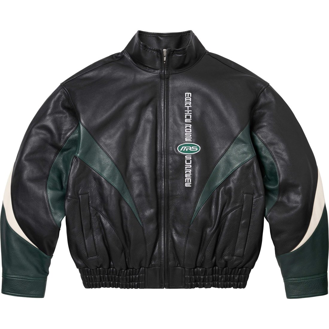 Details on Supreme Martine Rose Leather Jacket Black from fall winter
                                                    2024 (Price is $998)