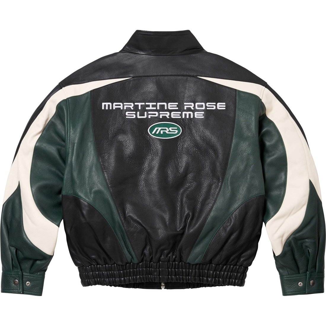 Details on Supreme Martine Rose Leather Jacket Black from fall winter
                                                    2024 (Price is $998)