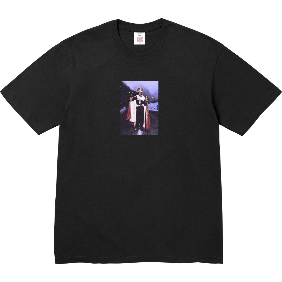 Details on Supreme Martine Rose Lee Scratch Perry Tee Black from fall winter
                                                    2024 (Price is $58)