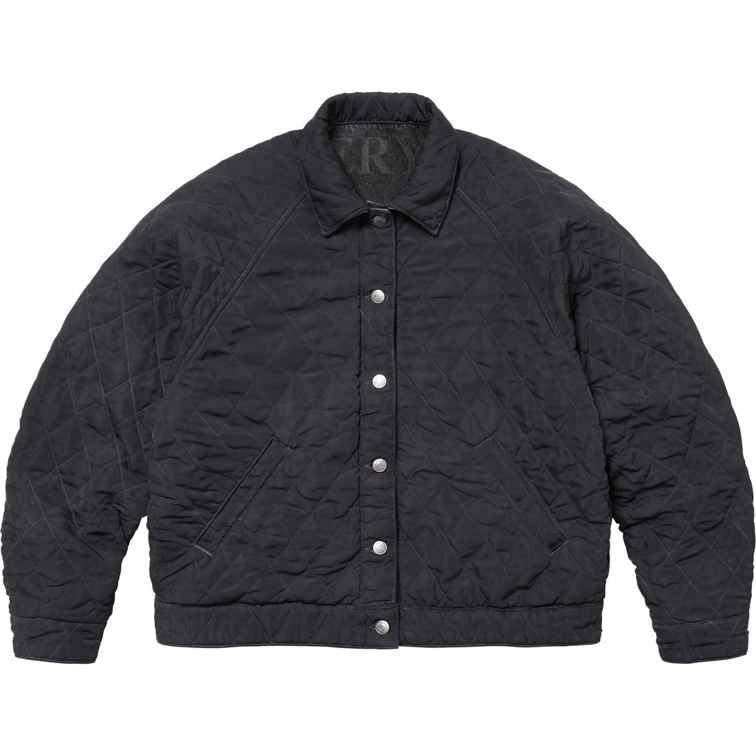 Details on Supreme Martine Rose Reversible Trucker Jacket Washed Black from fall winter
                                                    2024 (Price is $398)