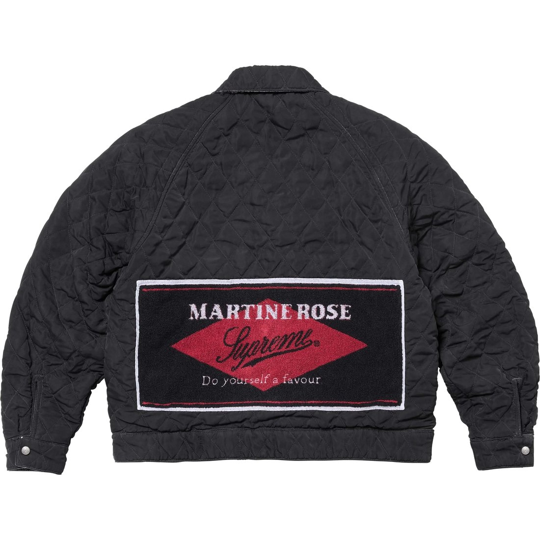 Details on Supreme Martine Rose Reversible Trucker Jacket Washed Black from fall winter
                                                    2024 (Price is $398)