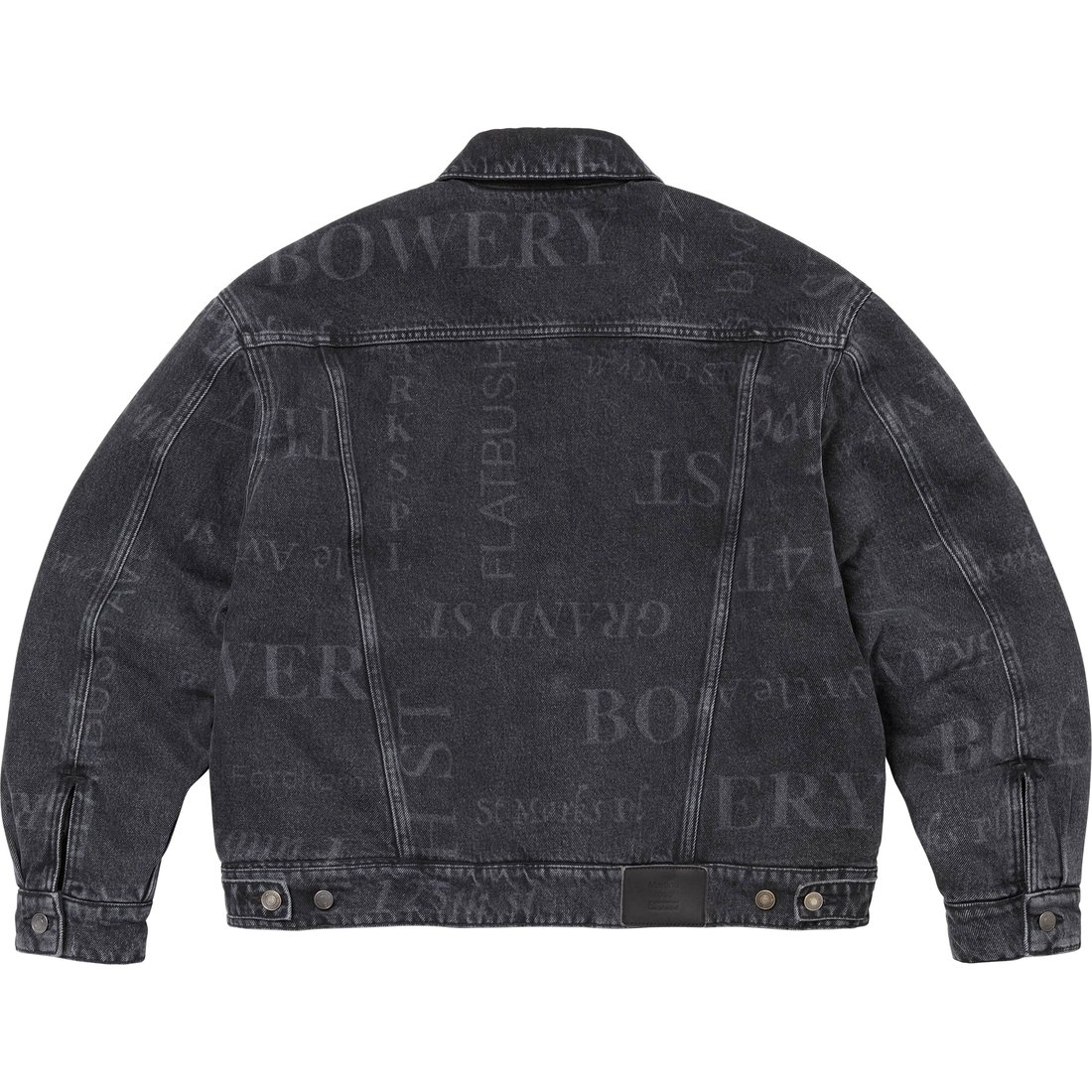 Details on Supreme Martine Rose Reversible Trucker Jacket Washed Black from fall winter
                                                    2024 (Price is $398)