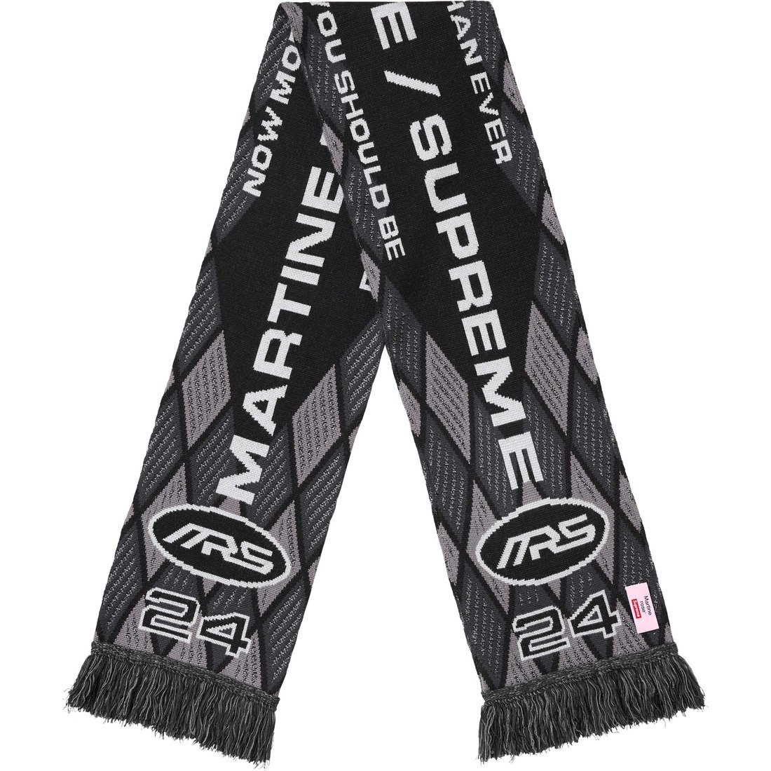 Details on Supreme Martine Rose Scarf Black from fall winter
                                                    2024 (Price is $138)