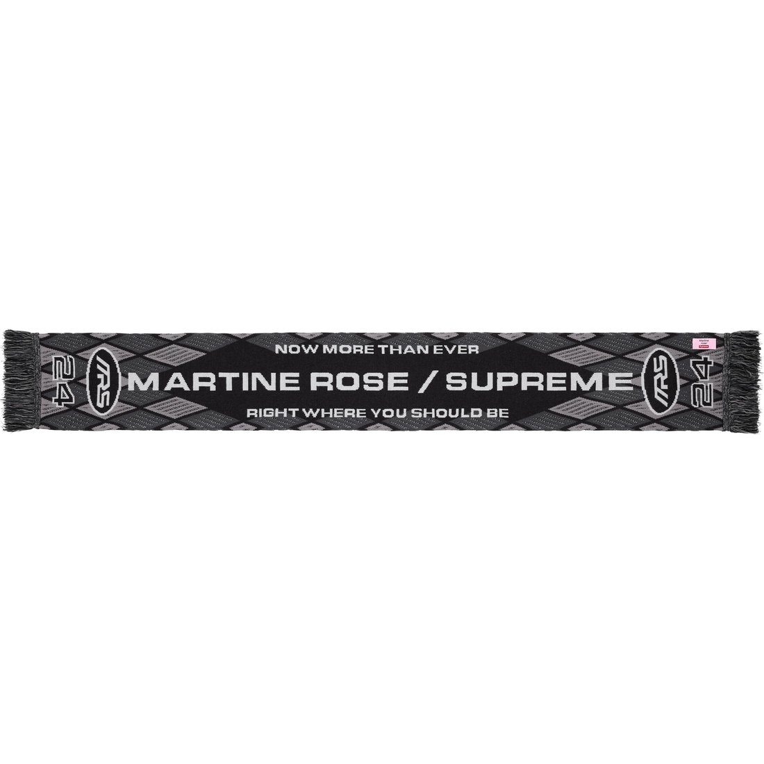 Details on Supreme Martine Rose Scarf Black from fall winter
                                                    2024 (Price is $138)