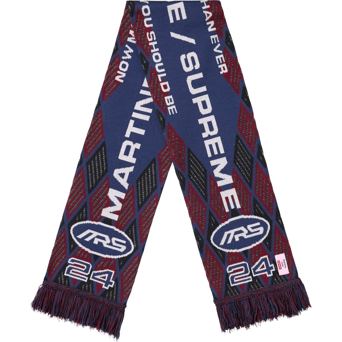 Details on Supreme Martine Rose Scarf Blue from fall winter
                                                    2024 (Price is $138)