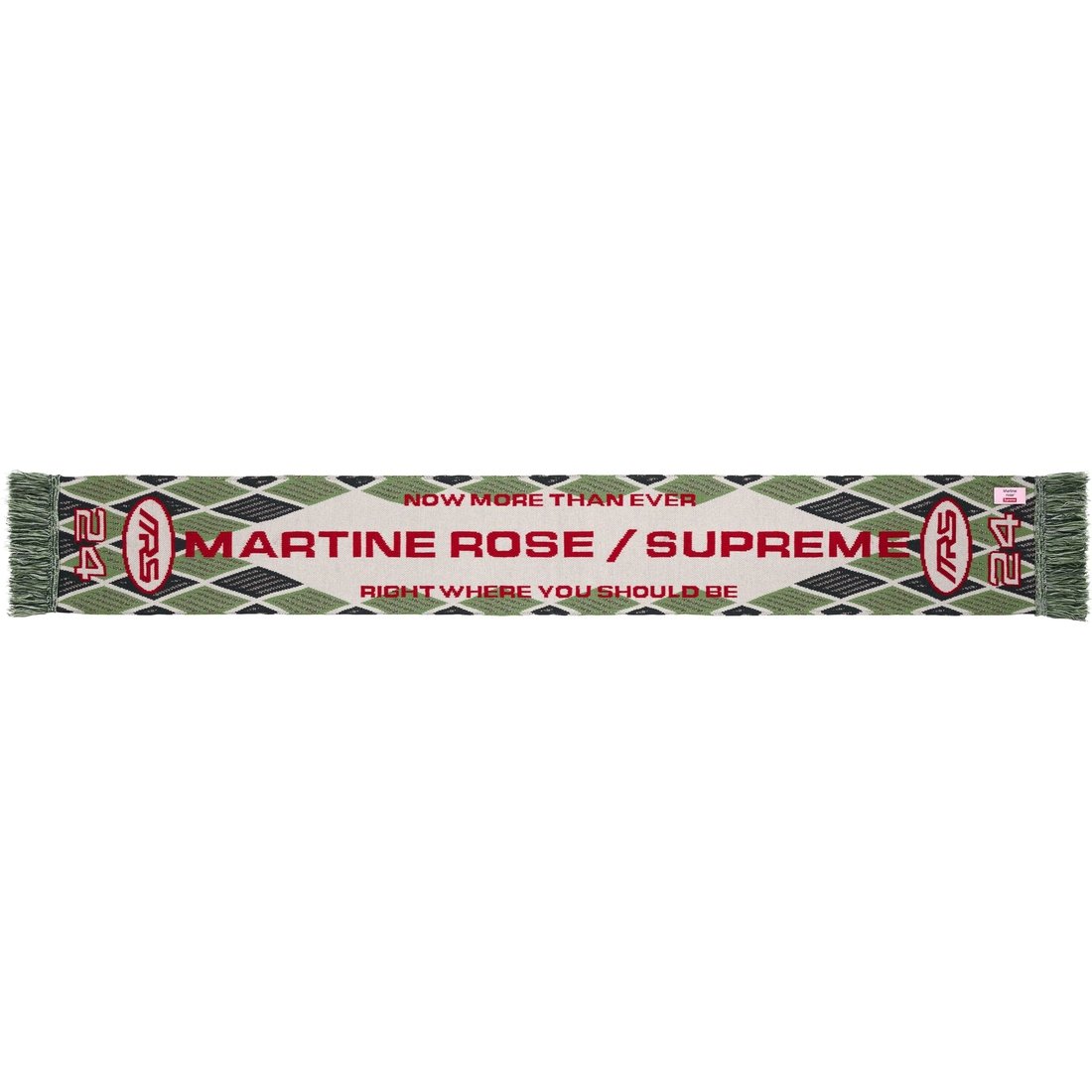 Details on Supreme Martine Rose Scarf Stone from fall winter
                                                    2024 (Price is $138)