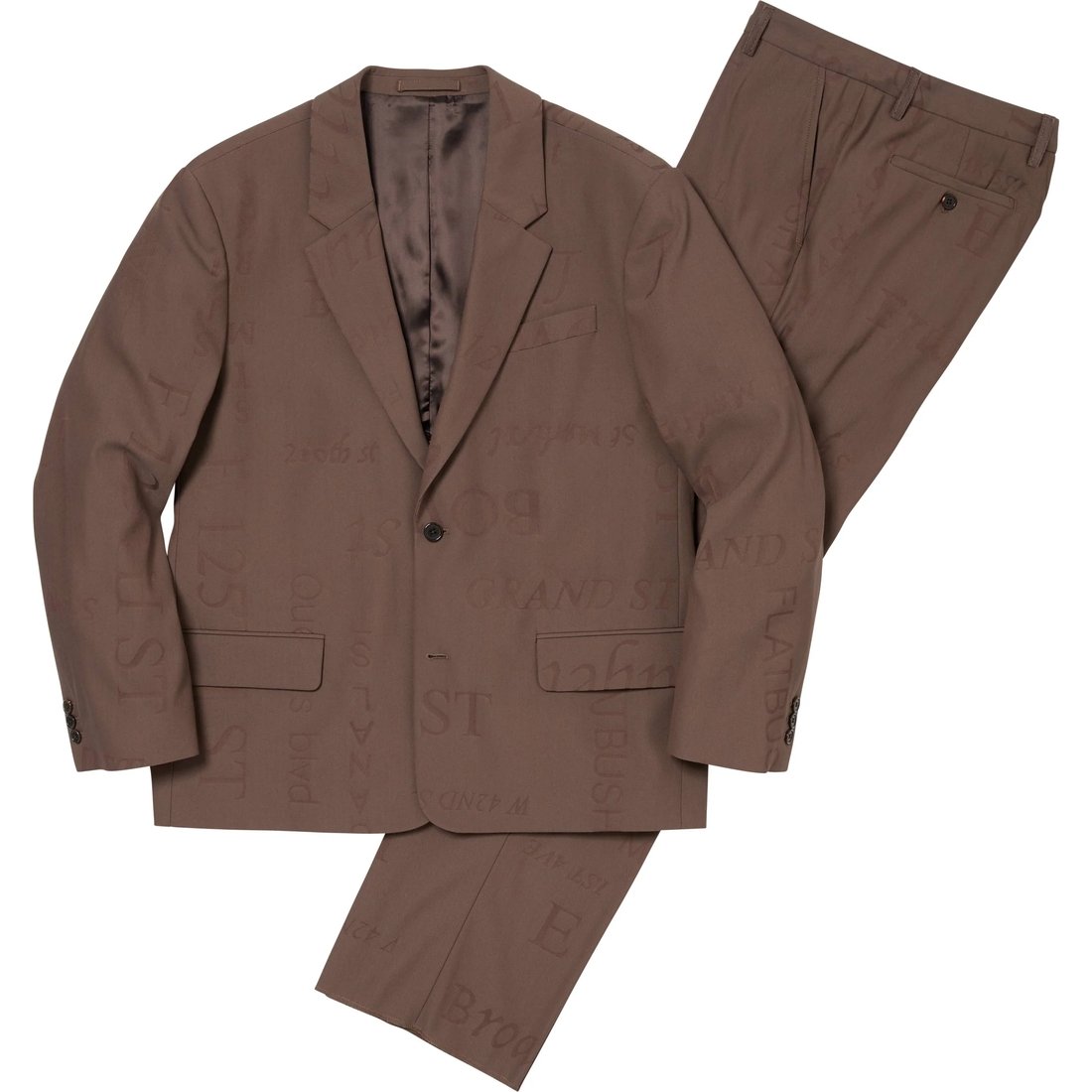 Details on Supreme Martine Rose Suit Brown from fall winter
                                                    2024 (Price is $998)