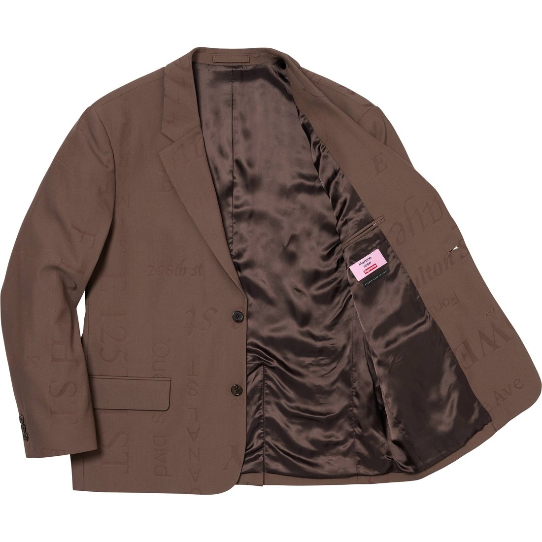 Details on Supreme Martine Rose Suit Brown from fall winter
                                                    2024 (Price is $998)