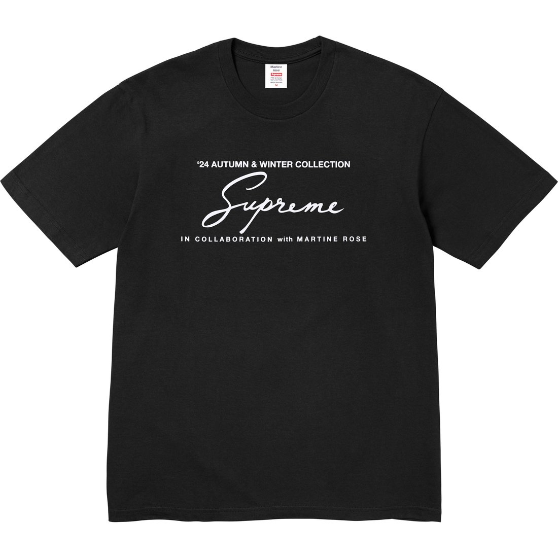 Details on Supreme Martine Rose Tee Black from fall winter
                                                    2024 (Price is $54)