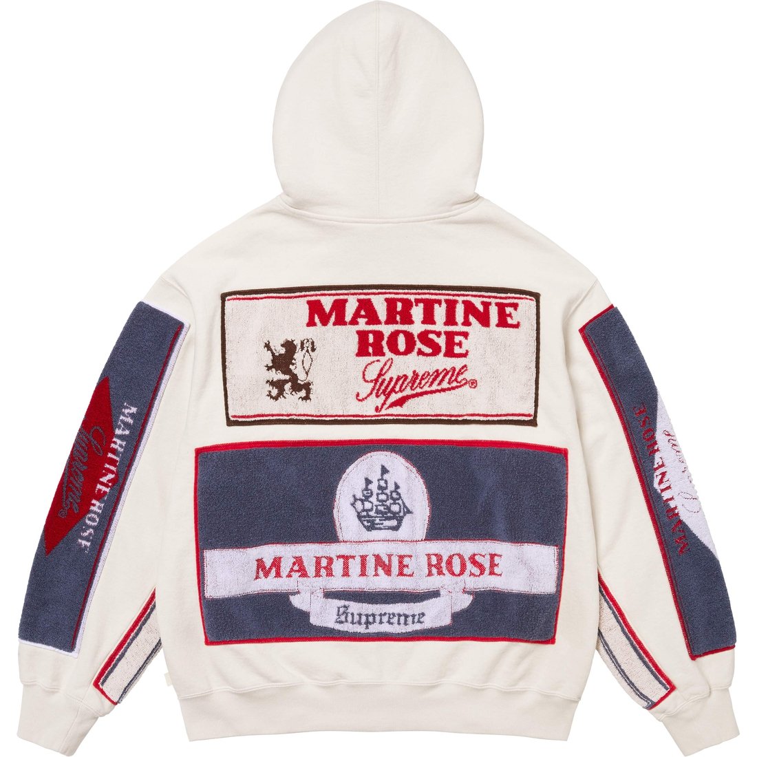 Supreme Supreme Martine Rose Towel Zip Up Hooded Sweatshirt (FW24) - White - $248