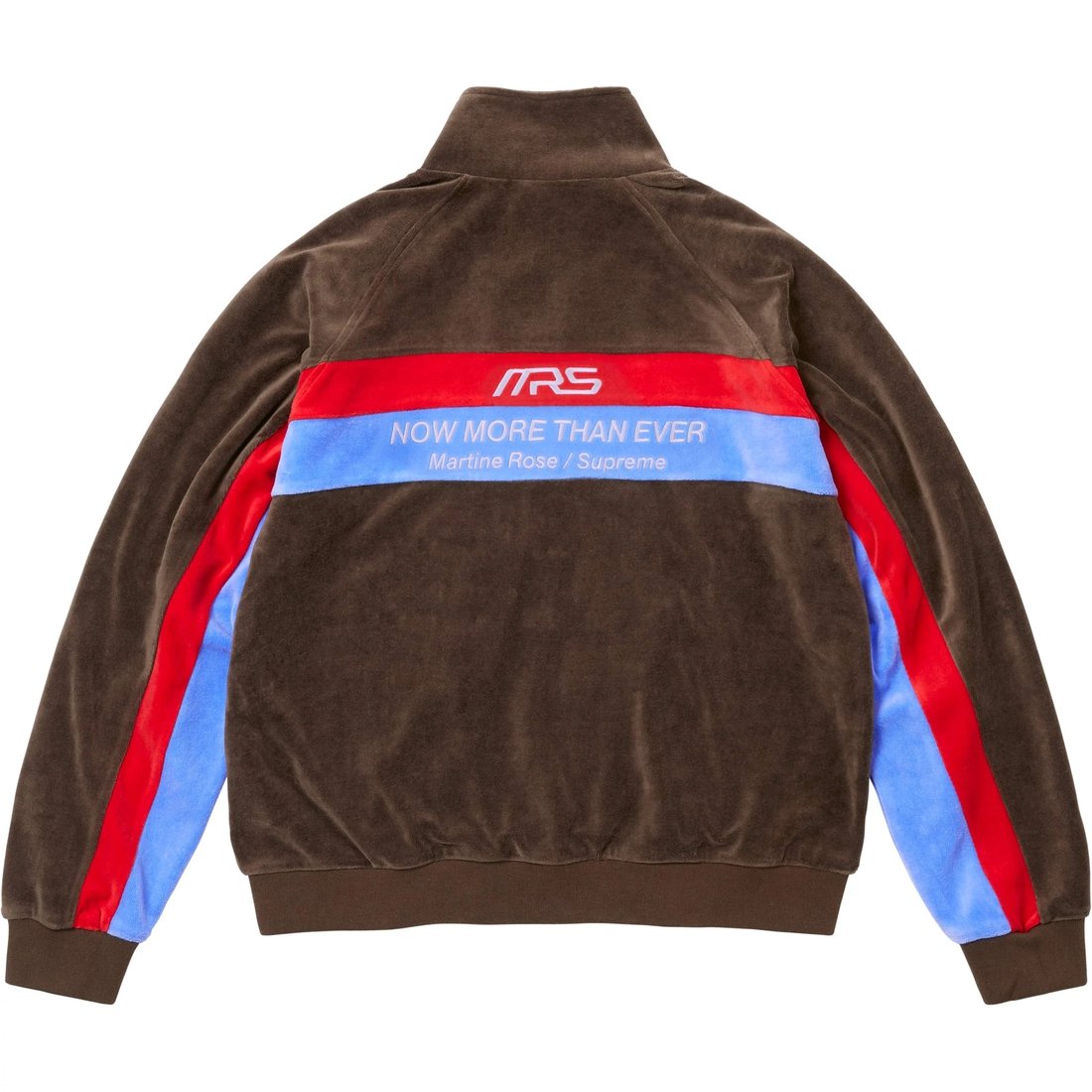 Details on Supreme Martine Rose Velour Track Jacket Brown from fall winter
                                                    2024 (Price is $228)