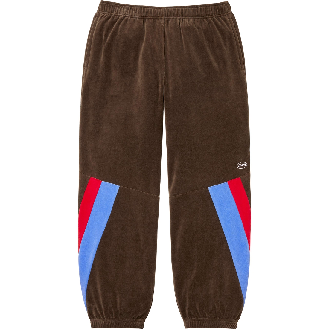 Details on Supreme Martine Rose Velour Track Pant Brown from fall winter
                                                    2024 (Price is $178)