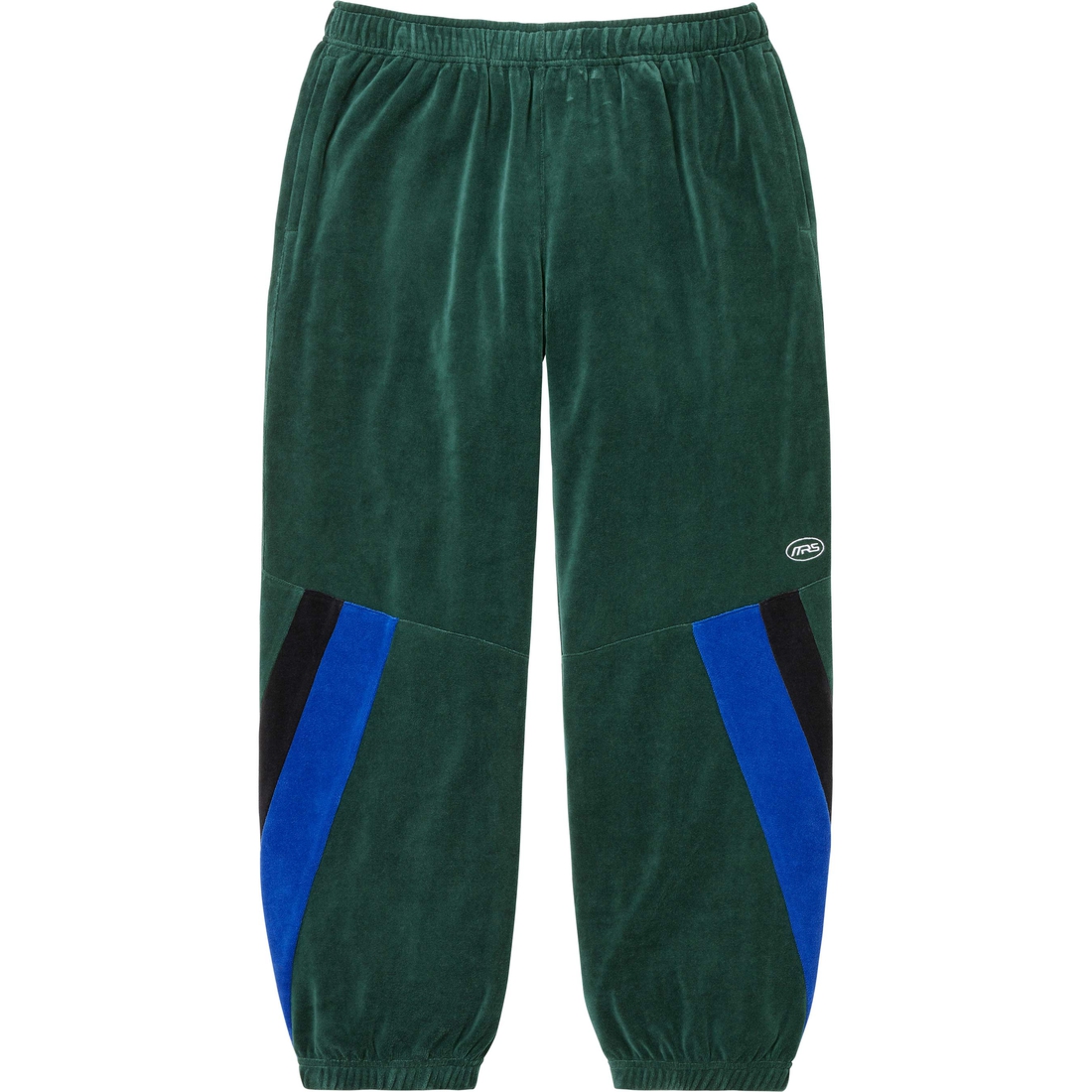 Details on Supreme Martine Rose Velour Track Pant Green from fall winter
                                                    2024 (Price is $178)