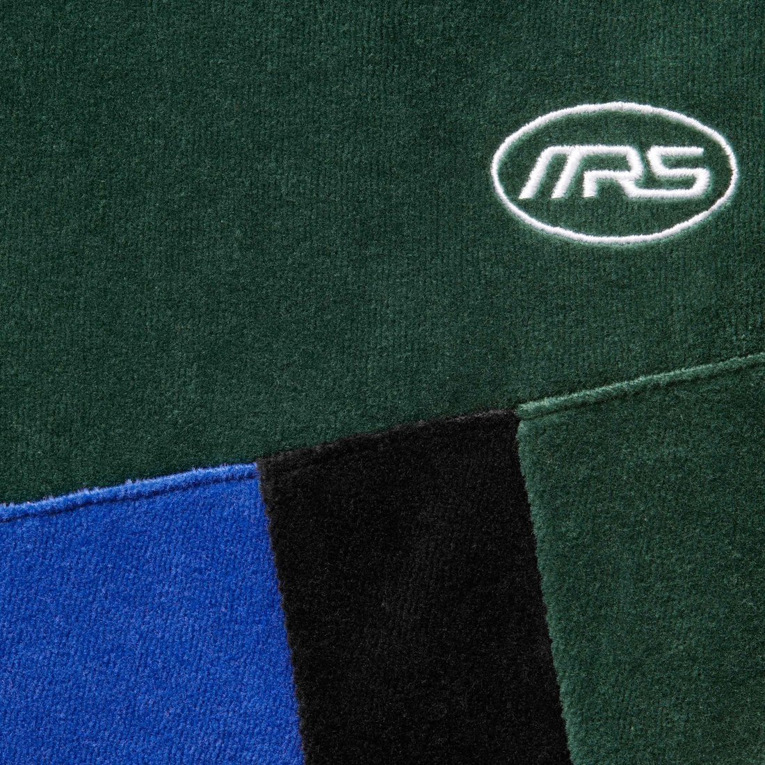 Details on Supreme Martine Rose Velour Track Pant Green from fall winter
                                                    2024 (Price is $178)