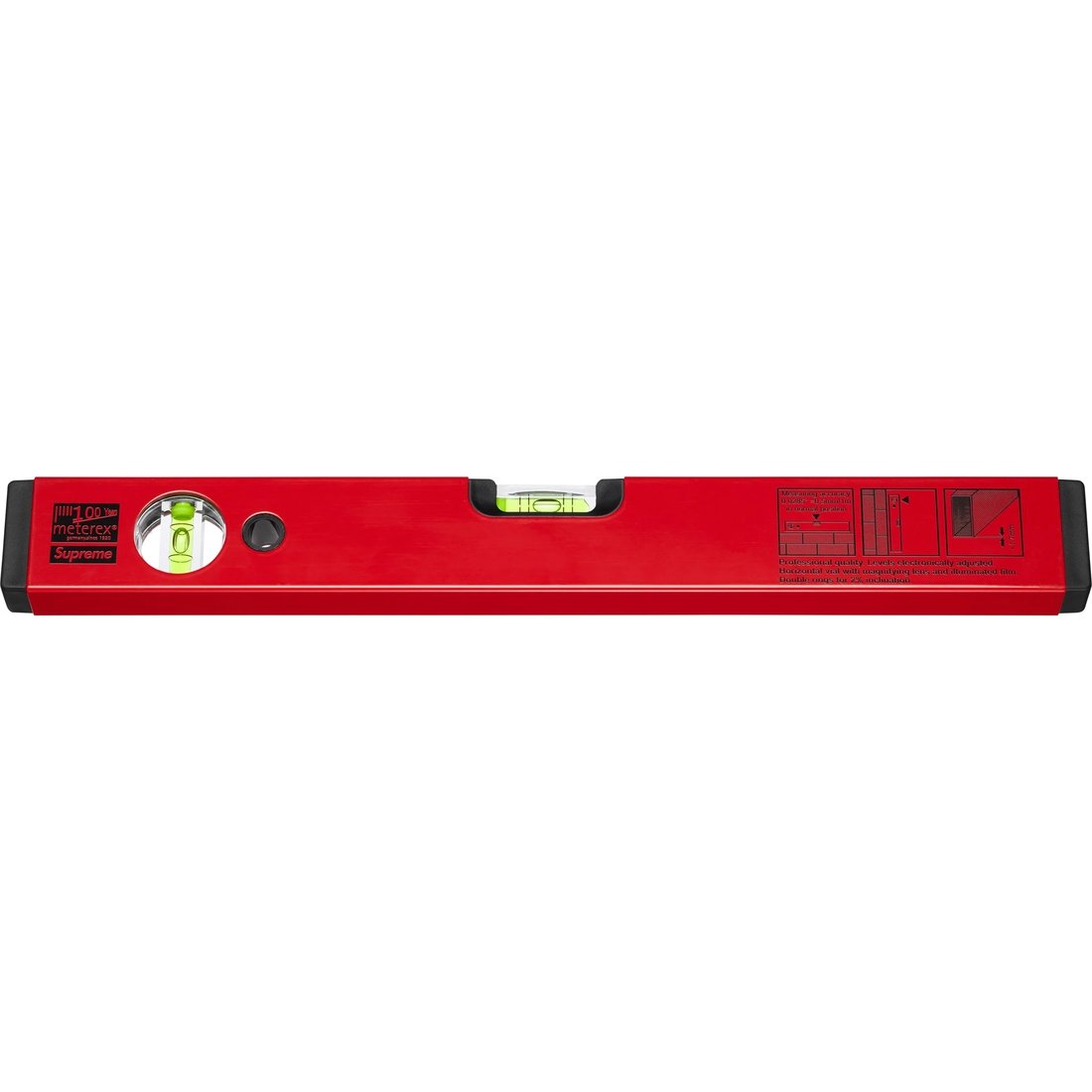 Details on Supreme Meterex Spirit Level Red from fall winter
                                                    2024 (Price is $48)