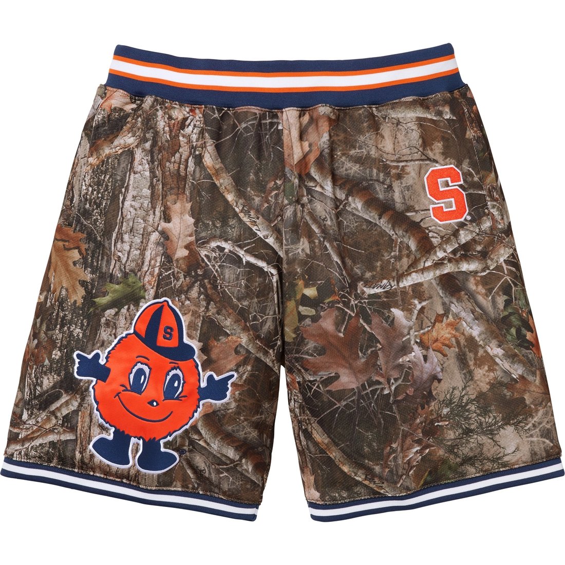 Details on Supreme Mitchell & Ness NCAA Basketball Short TrueTimber® Kanati Camo from fall winter
                                                    2024 (Price is $158)