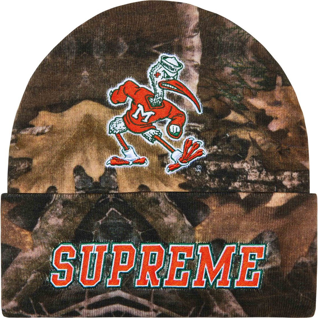 Details on Supreme Mitchell & Ness NCAA Beanie TrueTimber® Kanati Camo from fall winter
                                                    2024 (Price is $48)