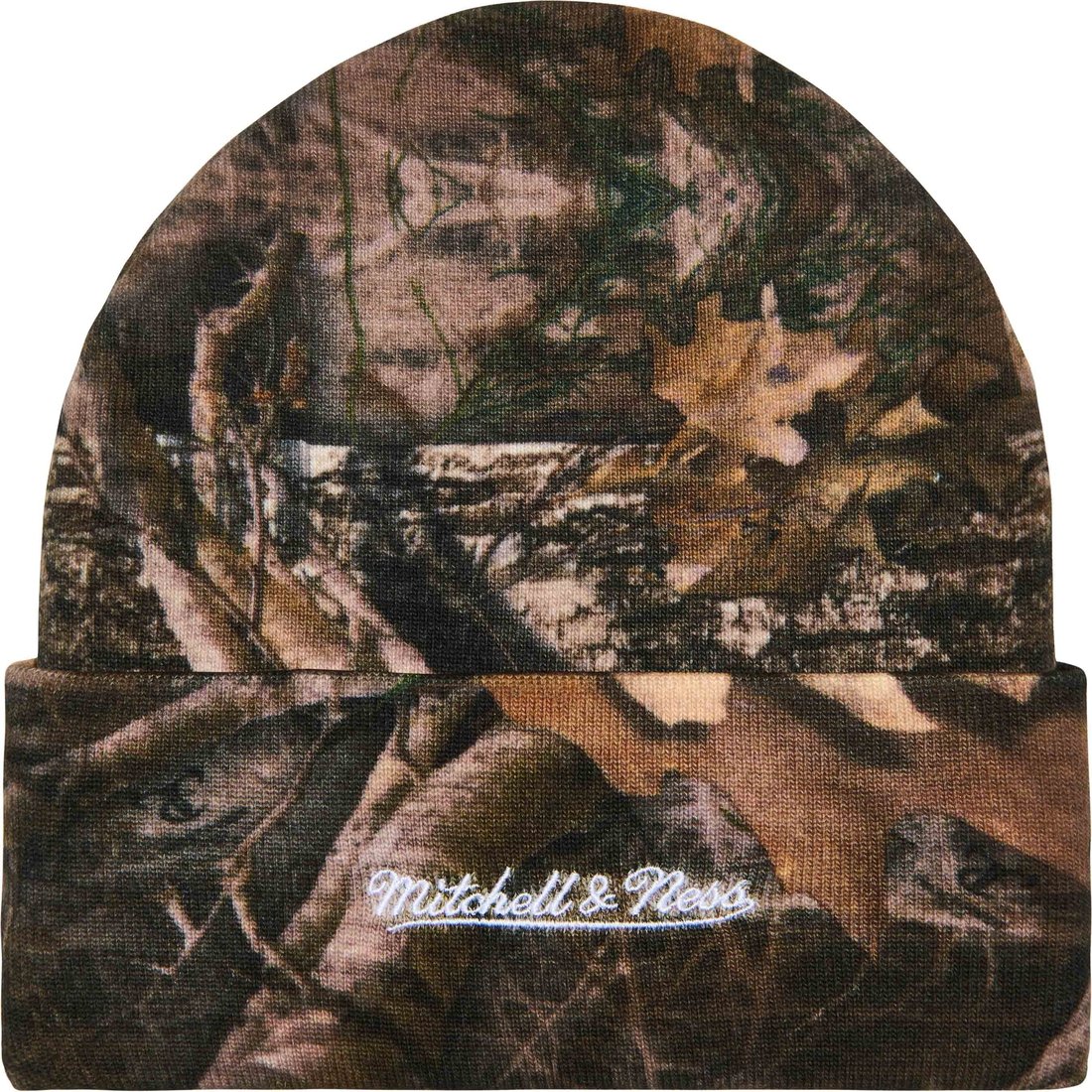 Details on Supreme Mitchell & Ness NCAA Beanie TrueTimber® Kanati Camo from fall winter
                                                    2024 (Price is $48)