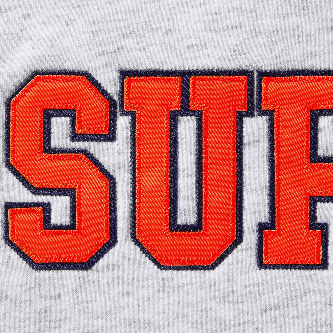 Details on Supreme Mitchell & Ness NCAA Hooded Sweatshirt Ash Grey from fall winter
                                                    2024 (Price is $178)