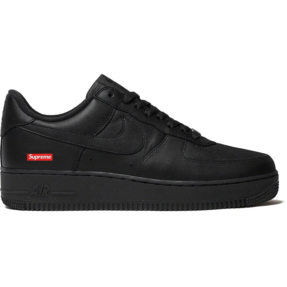 Details on Supreme Nike Air Force 1 Low Black from fall winter
                                                    2024 (Price is $124)