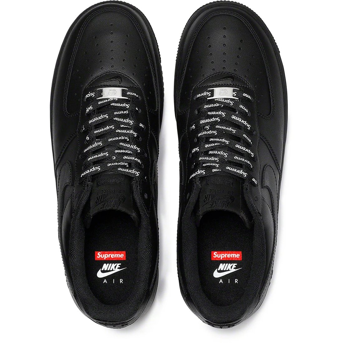 Details on Supreme Nike Air Force 1 Low Black from fall winter
                                                    2024 (Price is $124)