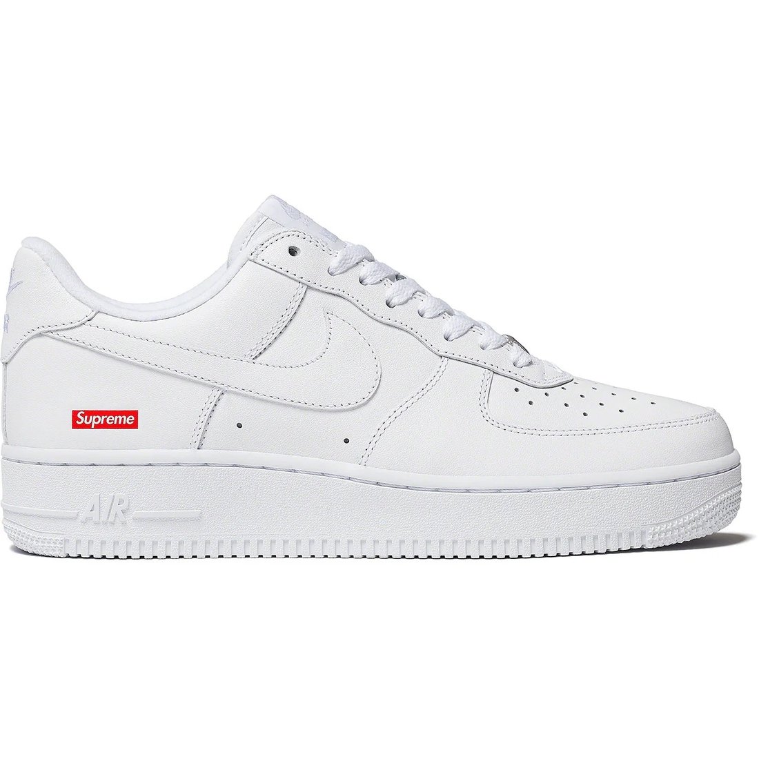 Details on Supreme Nike Air Force 1 Low White from fall winter
                                                    2024 (Price is $124)