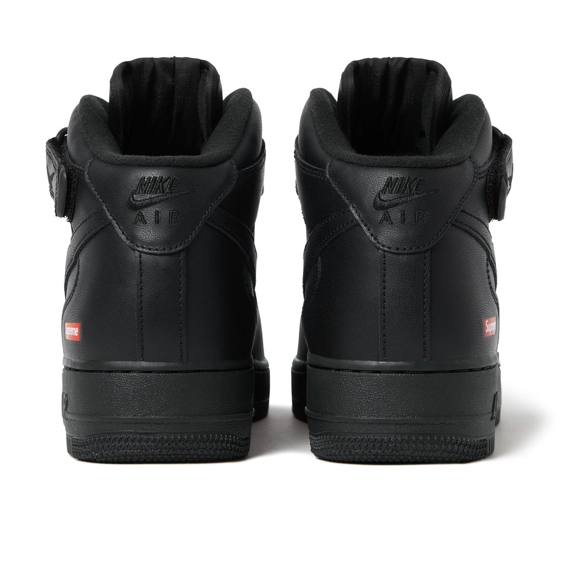 Details on Supreme Nike Air Force 1 Mid Black from fall winter
                                                    2024 (Price is $134)