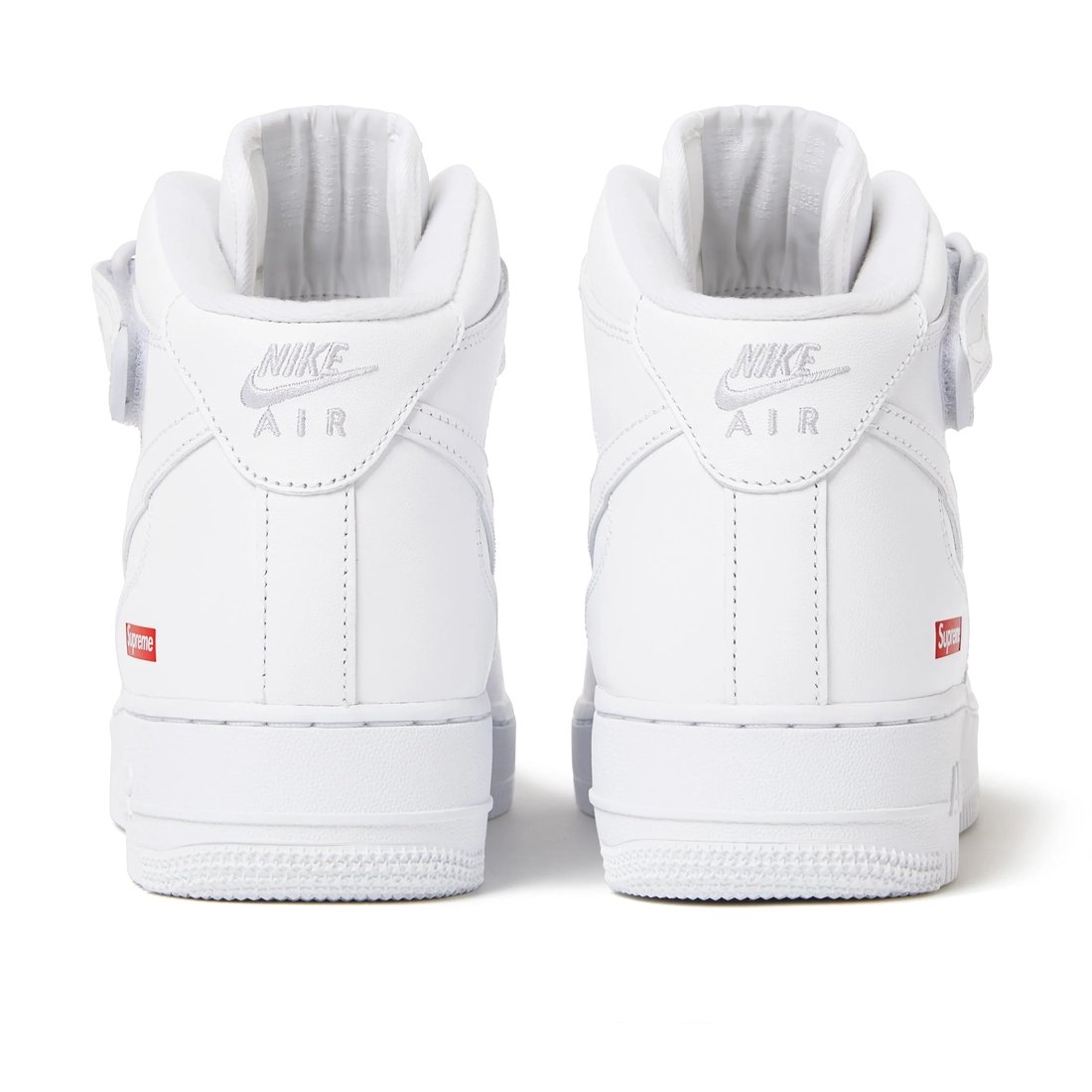 Details on Supreme Nike Air Force 1 Mid White from fall winter
                                                    2024 (Price is $134)