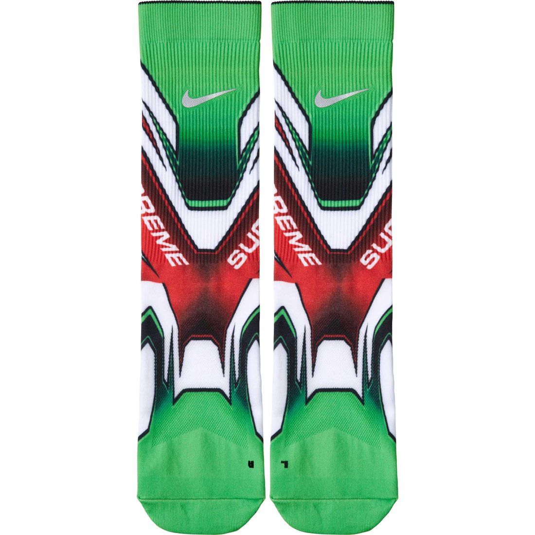 Details on Supreme Nike Crew Socks Green Multi from fall winter
                                                    2024 (Price is $20)