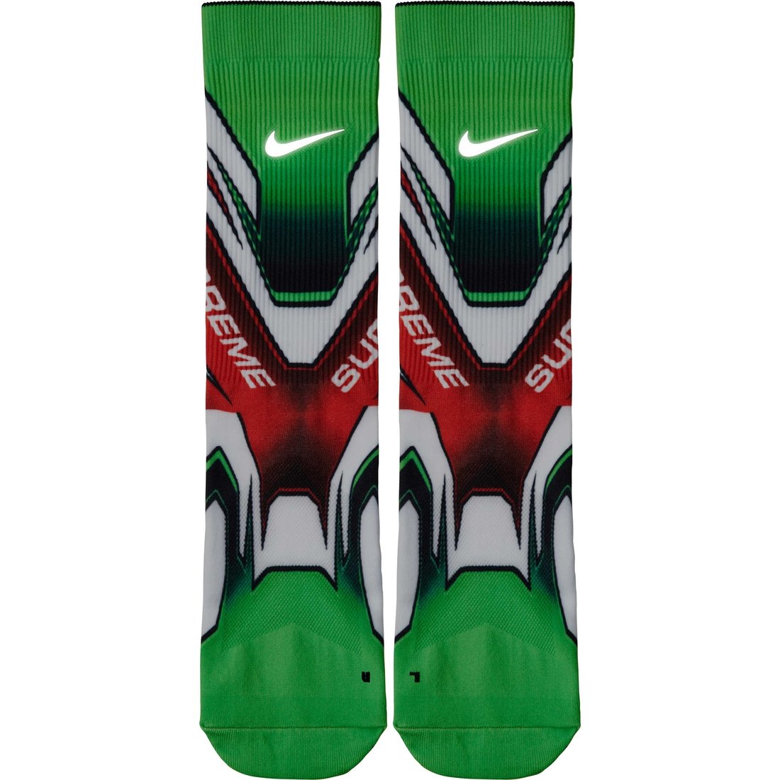 Details on Supreme Nike Crew Socks Green Multi from fall winter
                                                    2024 (Price is $20)