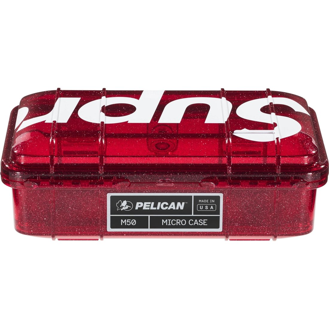 Details on Supreme Pelican Waterproof M50 Micro Case Red from fall winter
                                                    2024 (Price is $58)