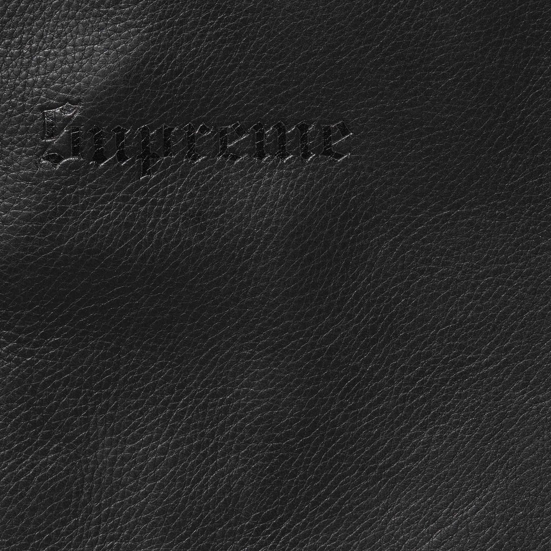 Details on Supreme Schott Leather Racer Jacket Black from fall winter
                                                    2024 (Price is $898)