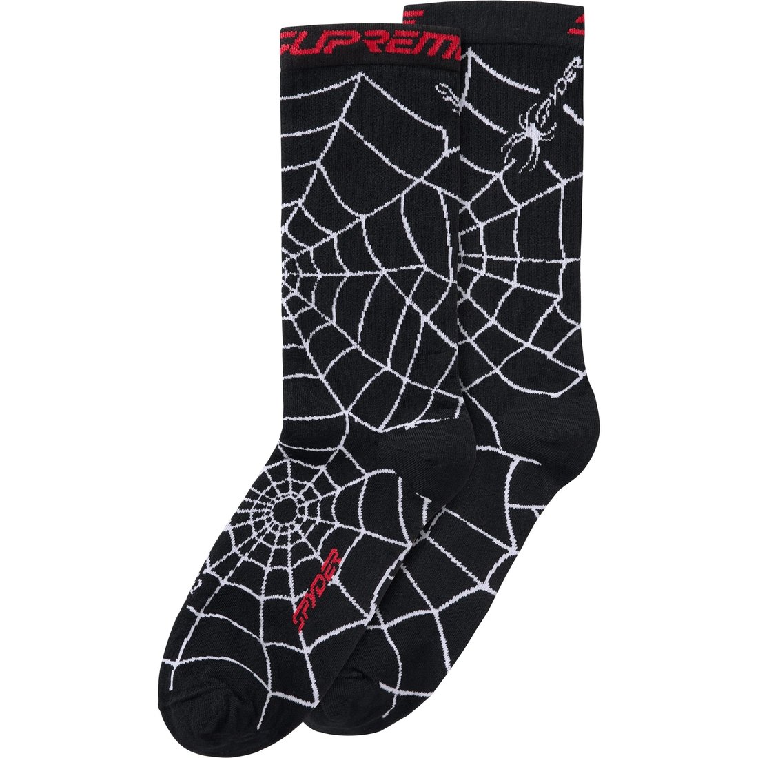 Details on Supreme Spyder Crew Socks (1 Pack) Black from fall winter
                                                    2024 (Price is $28)