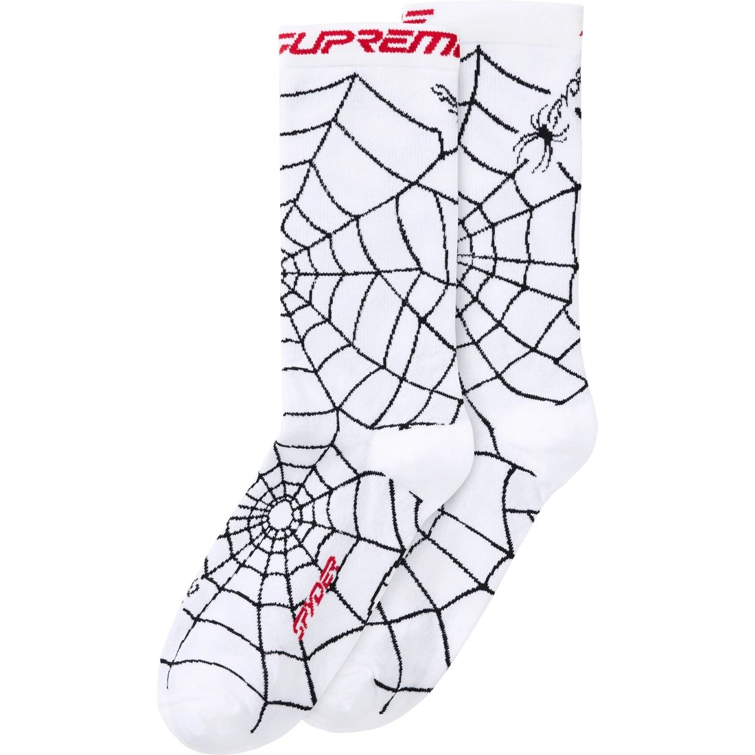 Details on Supreme Spyder Crew Socks (1 Pack) White from fall winter
                                                    2024 (Price is $28)