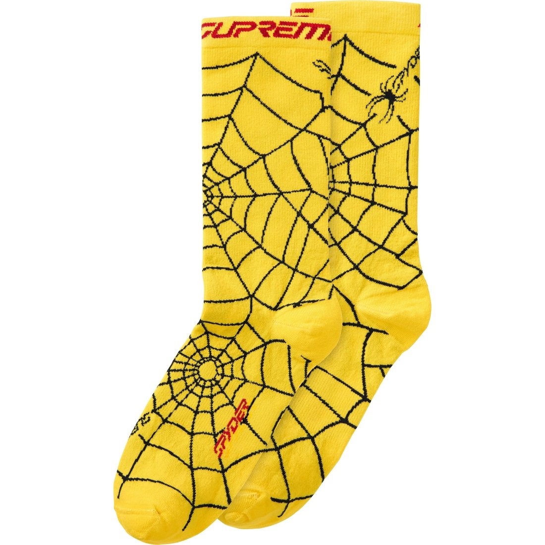 Details on Supreme Spyder Crew Socks (1 Pack) Yellow from fall winter
                                                    2024 (Price is $28)