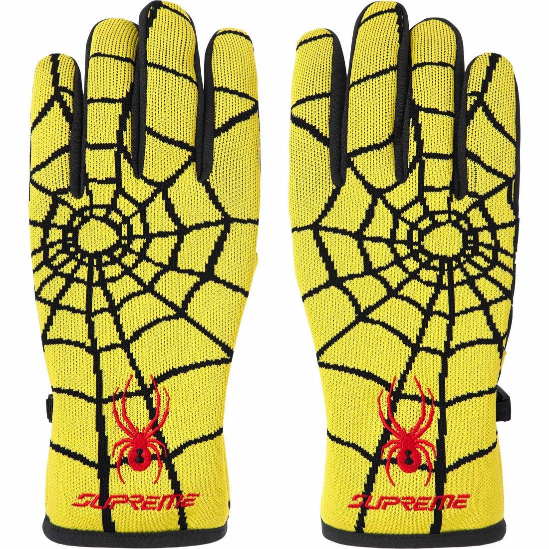 Details on Supreme Spyder Gloves Yellow from fall winter
                                                    2024 (Price is $58)