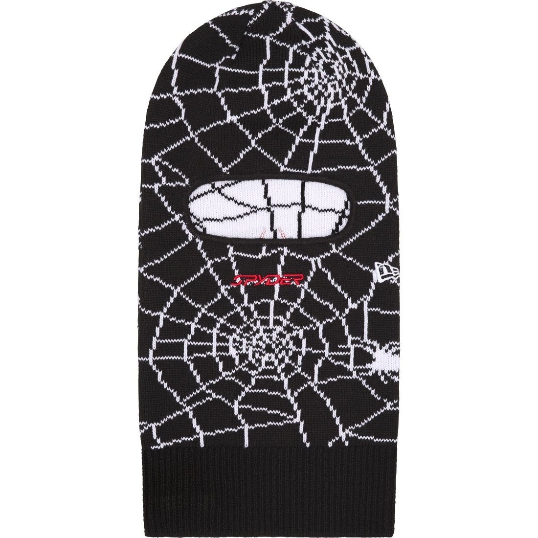 Details on Supreme Spyder New Era Balaclava Black from fall winter
                                                    2024 (Price is $68)