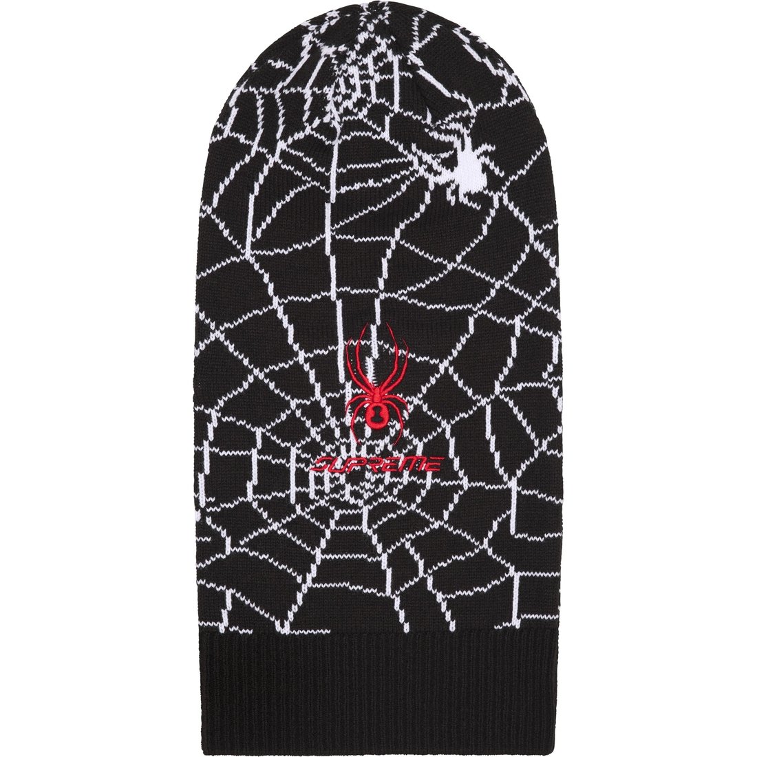 Details on Supreme Spyder New Era Balaclava Black from fall winter
                                                    2024 (Price is $68)