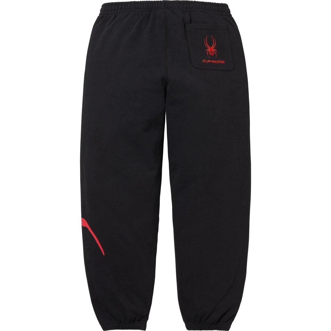 Details on Supreme Spyder Sweatpant Black from fall winter
                                                    2024 (Price is $158)