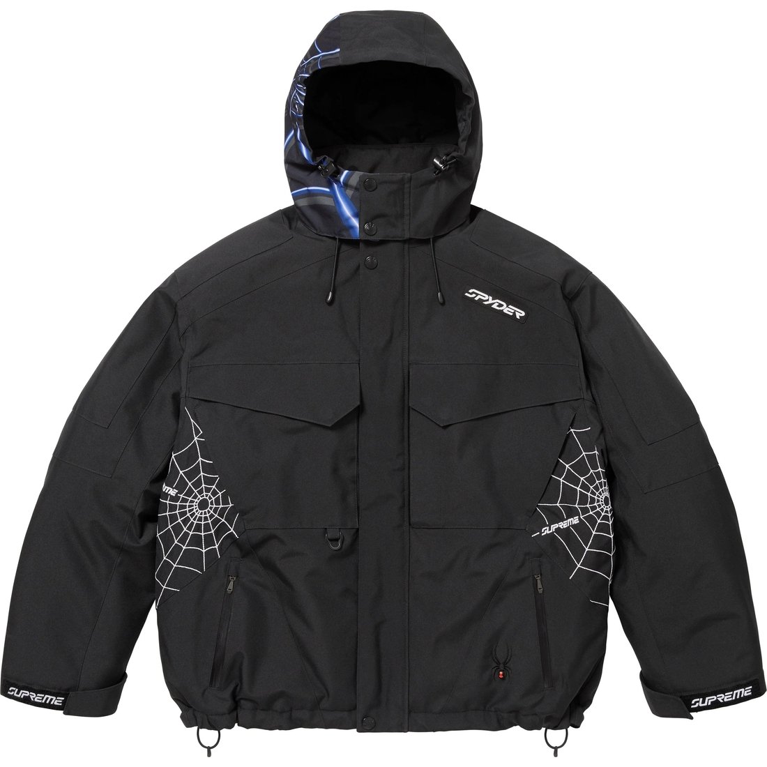 Details on Supreme Spyder Technical Jacket Black from fall winter
                                                    2024 (Price is $598)