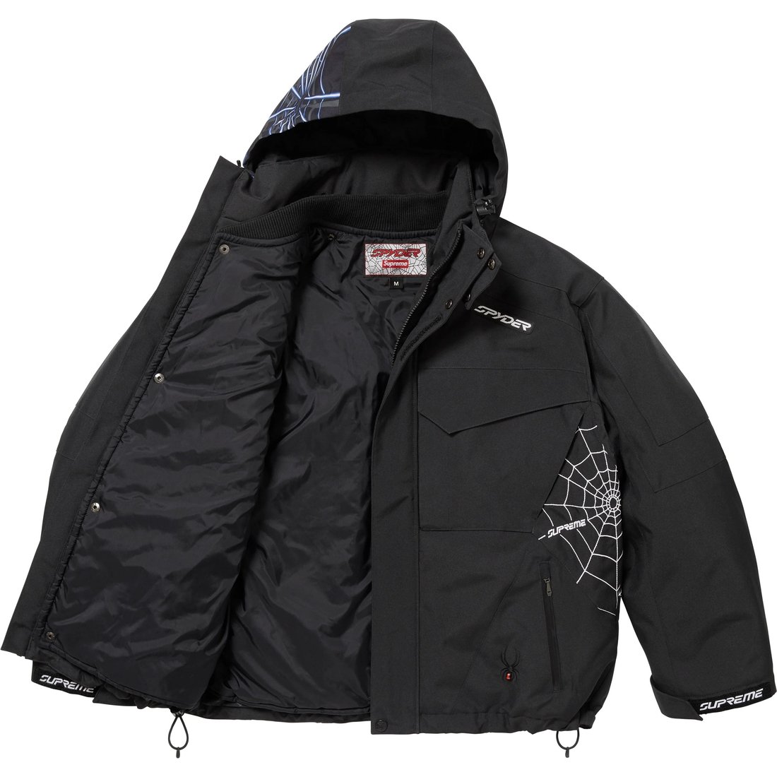 Details on Supreme Spyder Technical Jacket Black from fall winter
                                                    2024 (Price is $598)