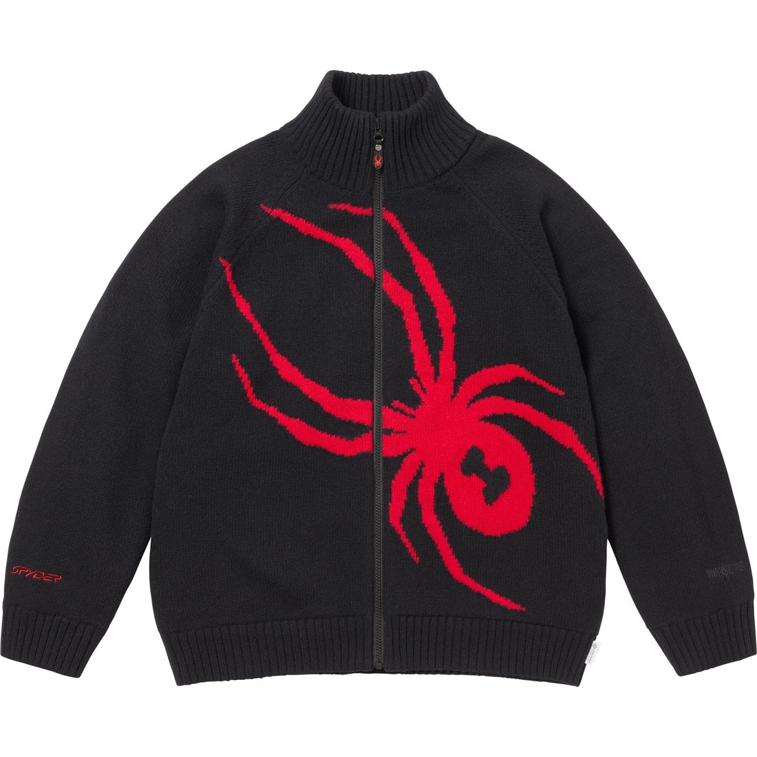 Details on Supreme  Spyder WINDSTOPPER Zip Up Sweater Black from fall winter
                                                    2024 (Price is $348)